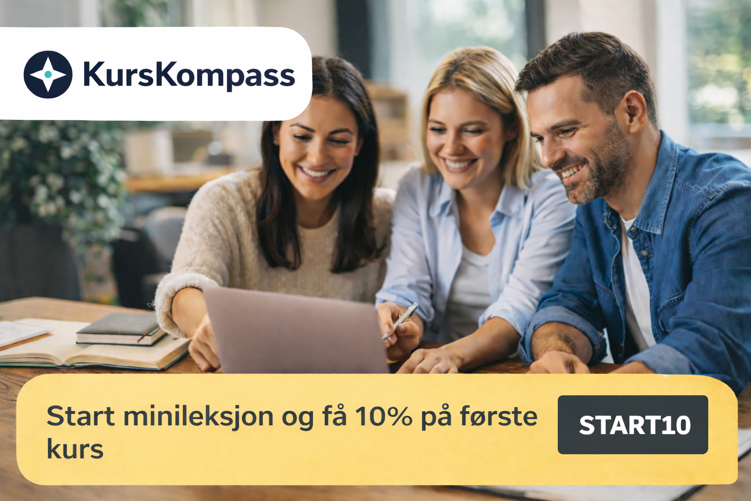 KursKompass - Start minikurs og få 10% på første kurs