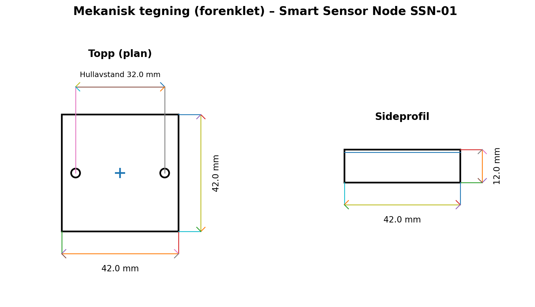 Mekanisk tegning - Smart Sensor Node SSN-01